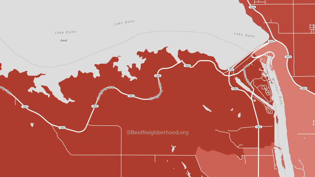 Mission Ridge, SD block-group political-lean map
