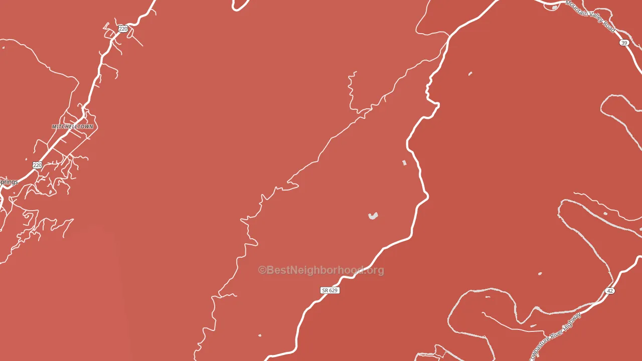 Mitchelltown, VA block-group political-lean map