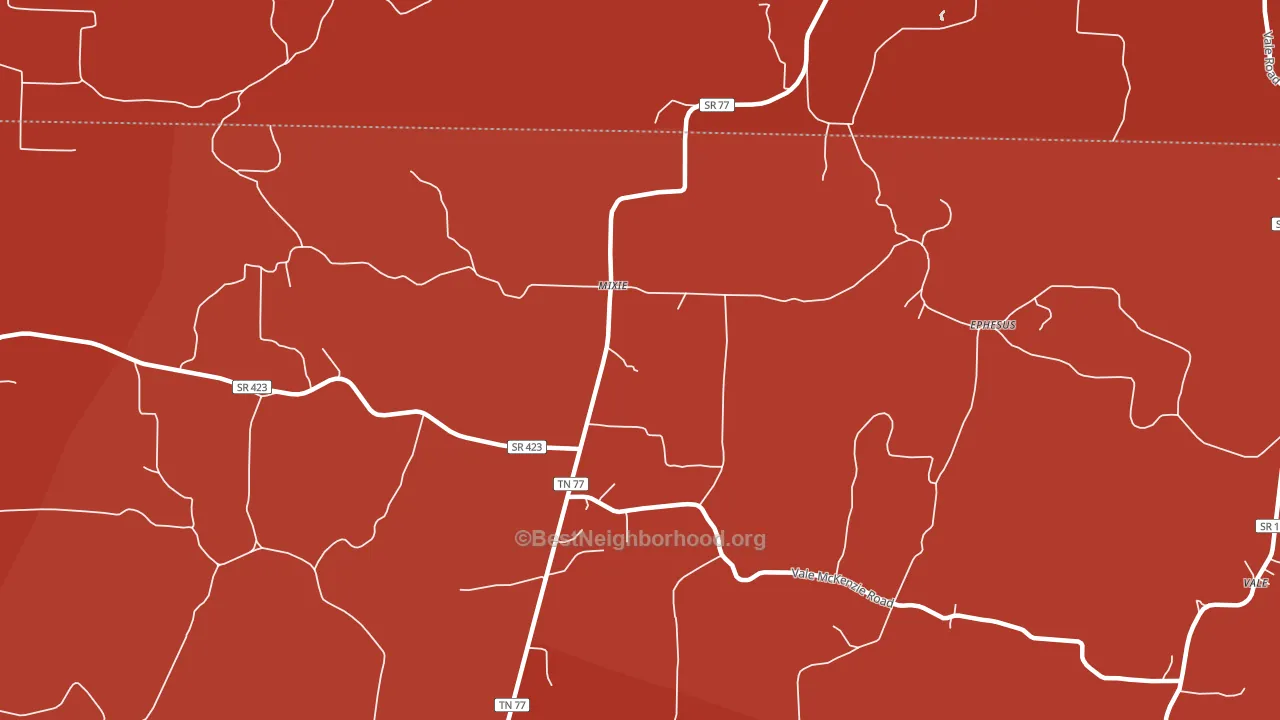 Mixie, TN block-group political-lean map
