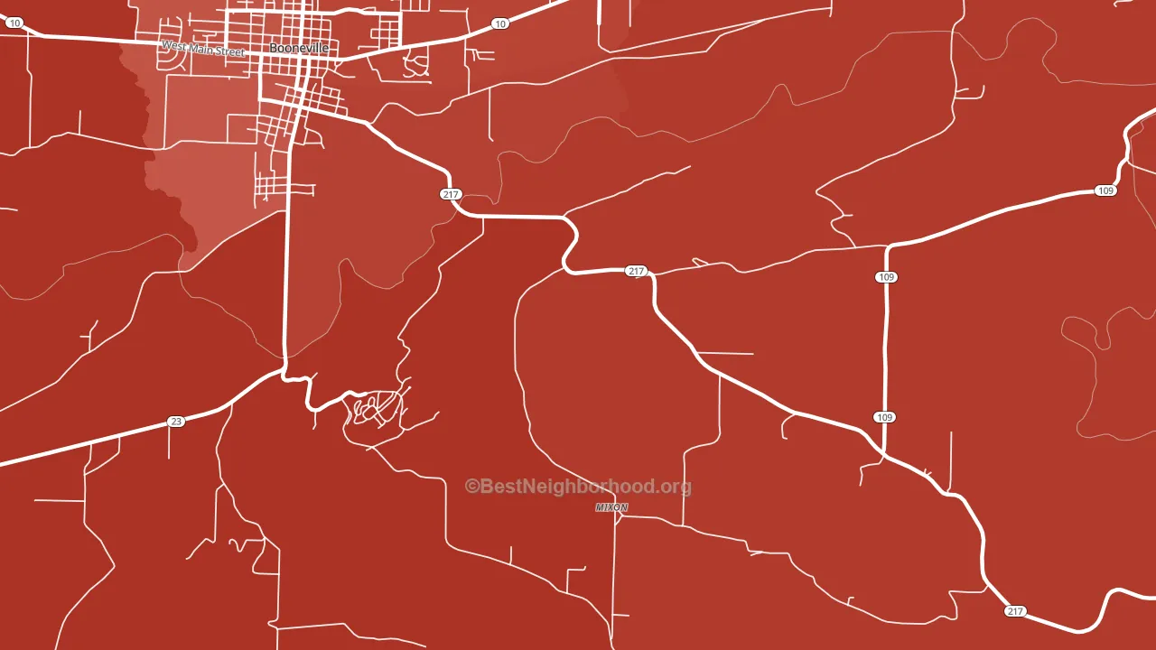 Mixon, AR block-group political-lean map