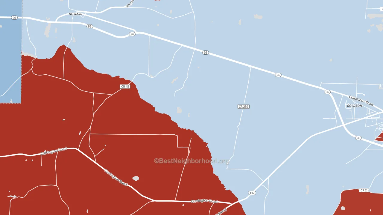 Mizell, GA block-group political-lean map