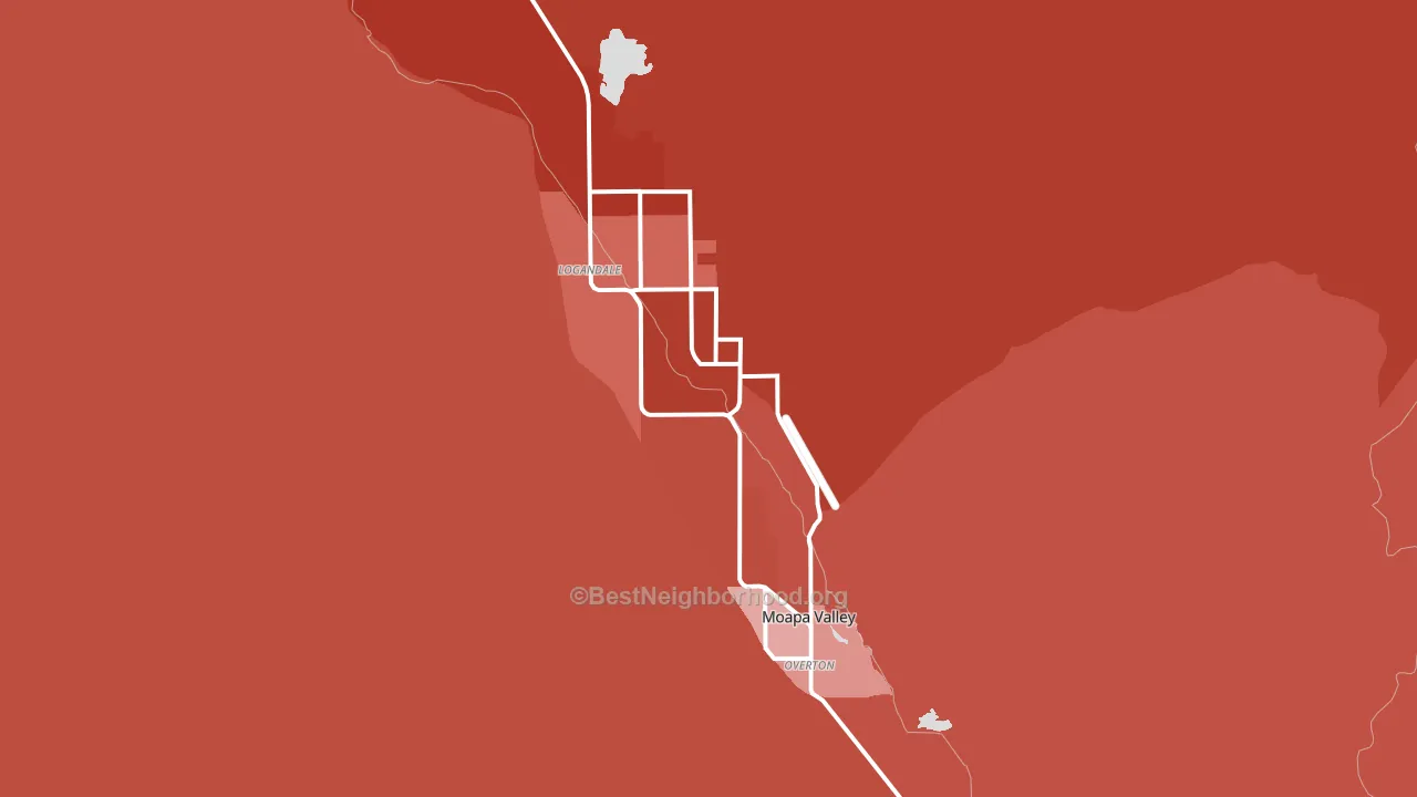 Moapa Valley, NV block-group political-lean map