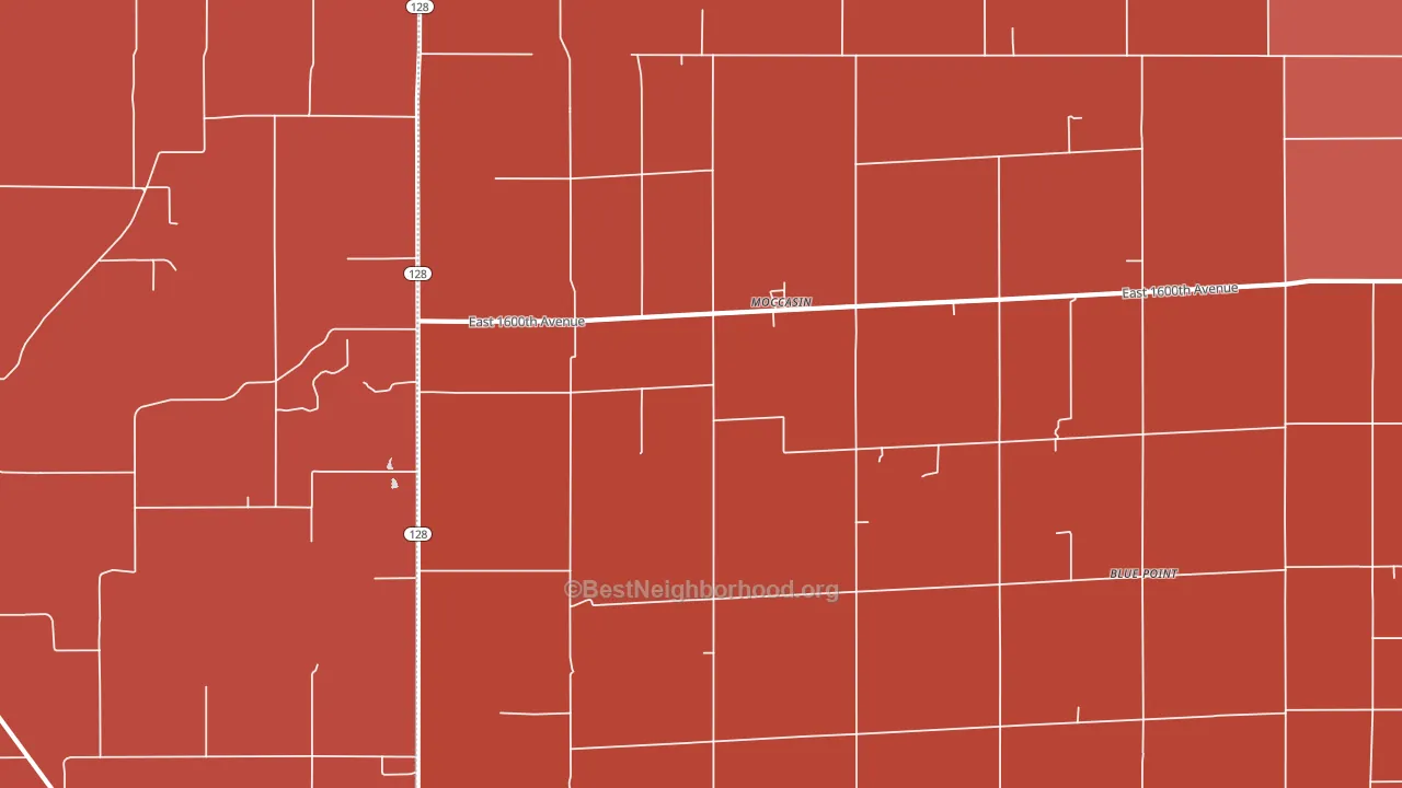 Moccasin, IL block-group political-lean map