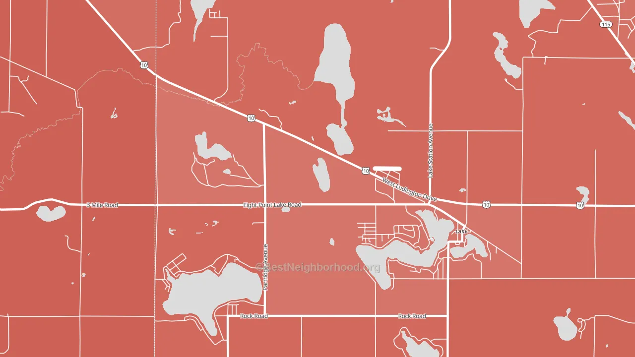 Moddersville, MI block-group political-lean map