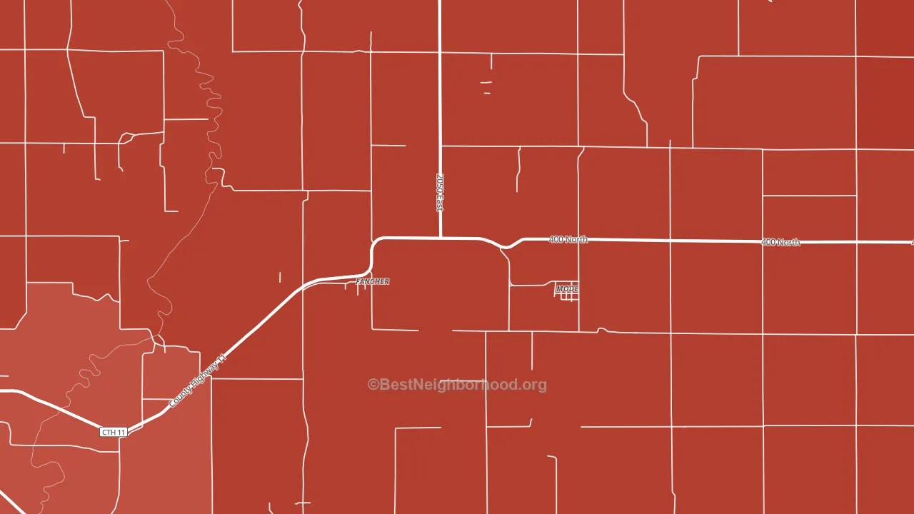 Mode, IL block-group political-lean map
