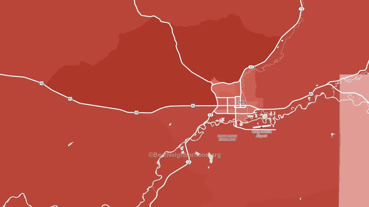 Moffat County, CO block-group political-lean map