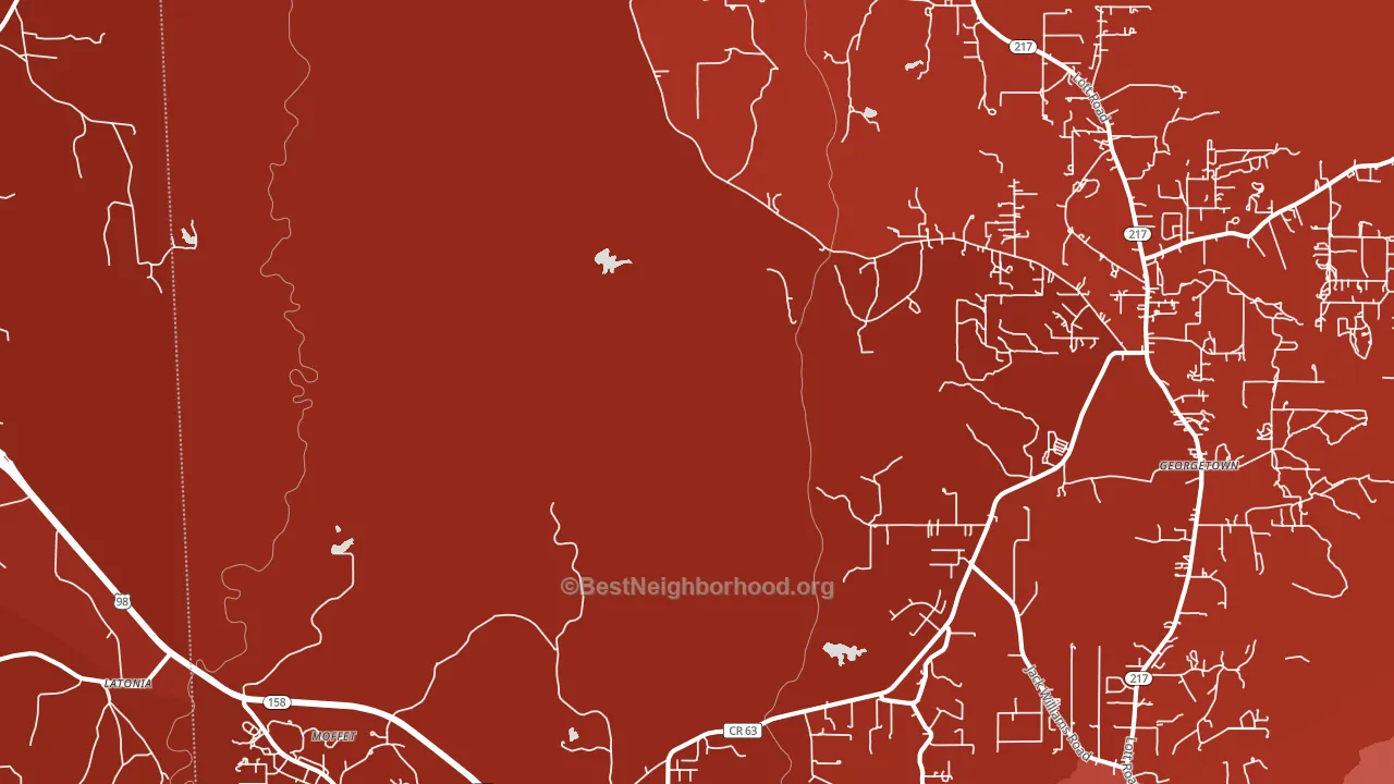 Moffet, AL block-group political-lean map
