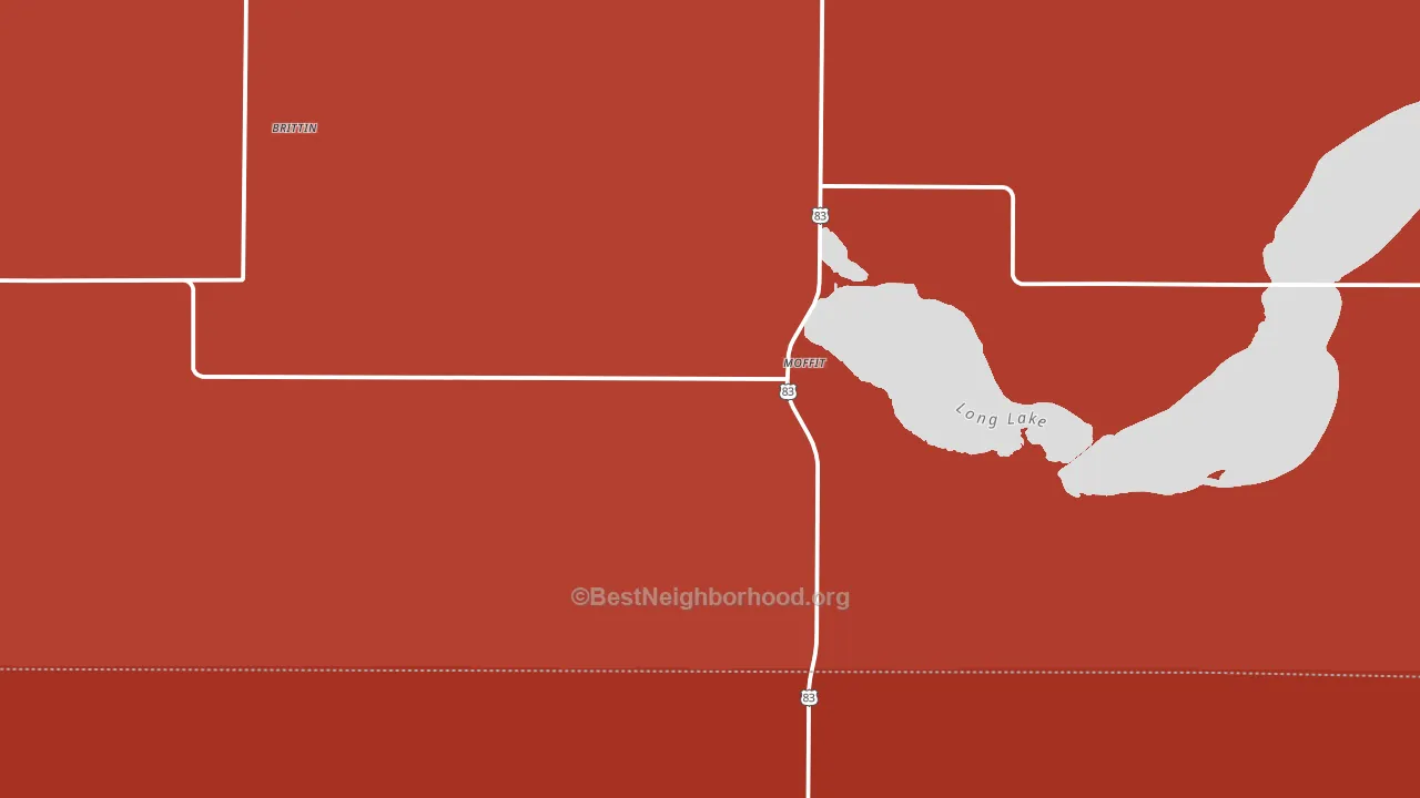 Moffit, ND block-group political-lean map