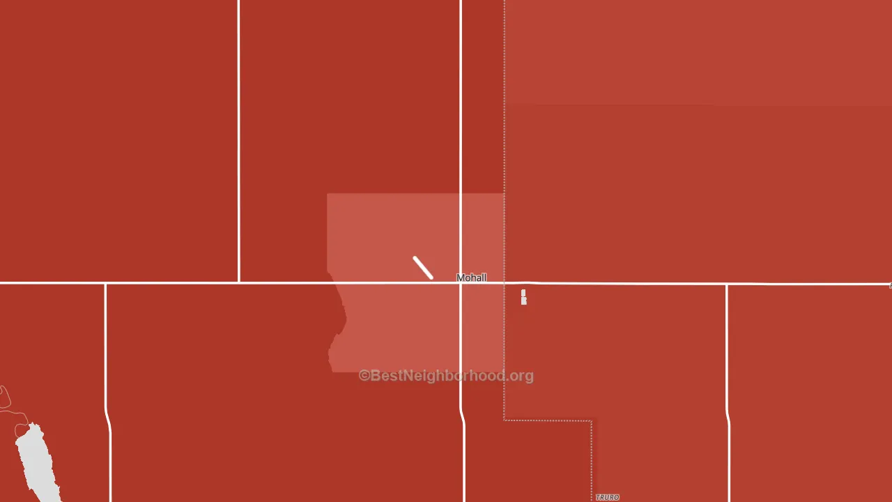 Mohall, ND block-group political-lean map