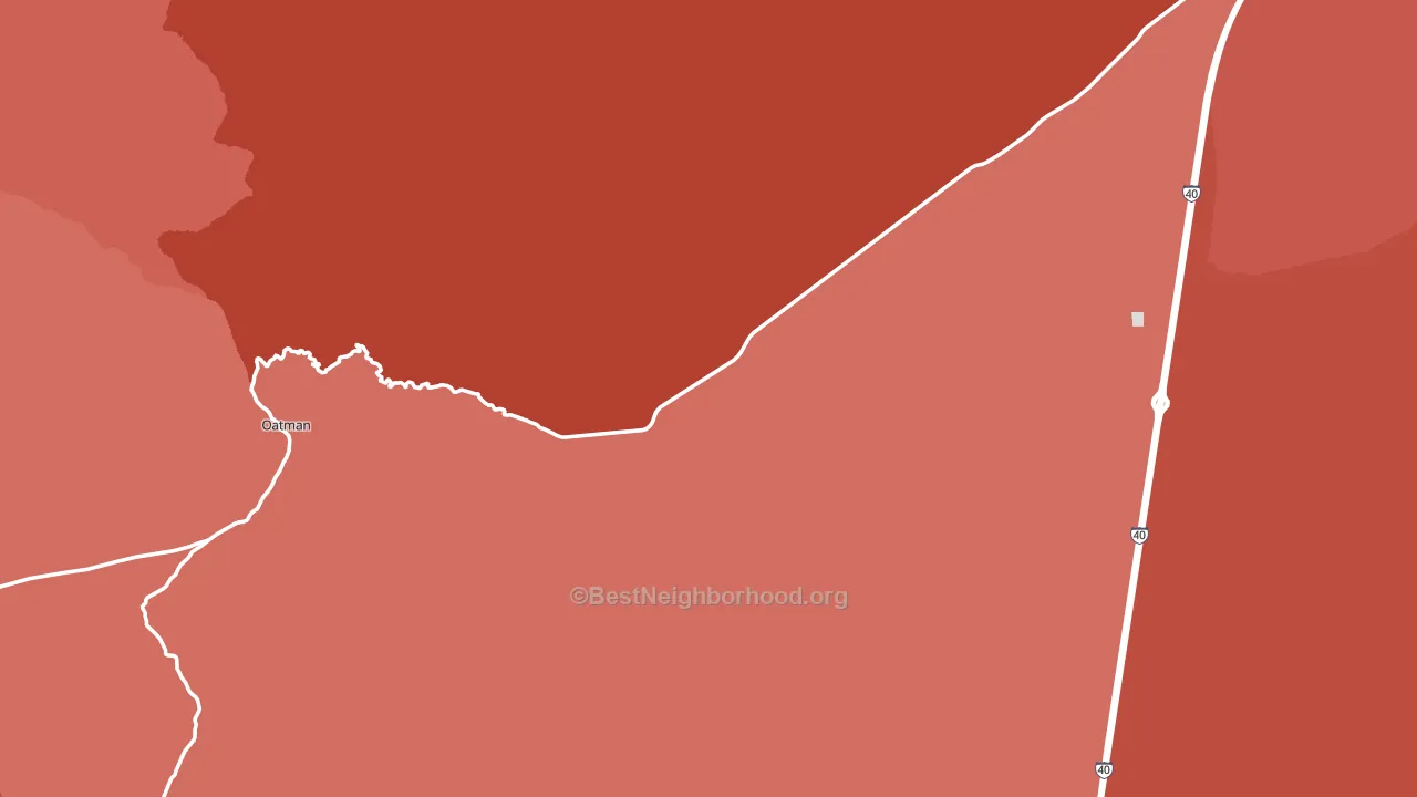 Mohave County, AZ block-group political-lean map