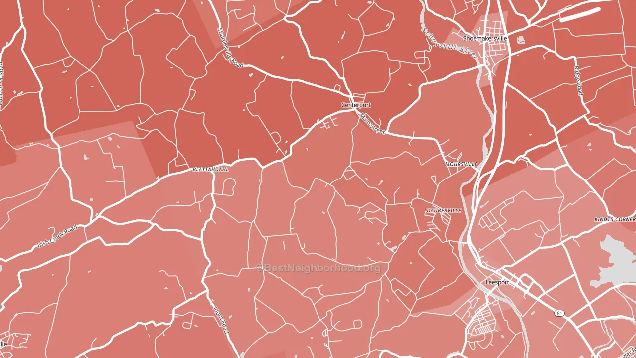 Mohrsville, PA block-group political-lean map