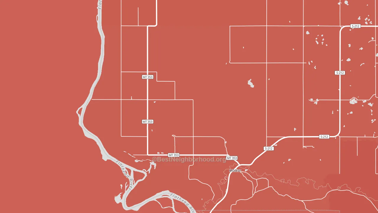 Moiese, MT block-group political-lean map