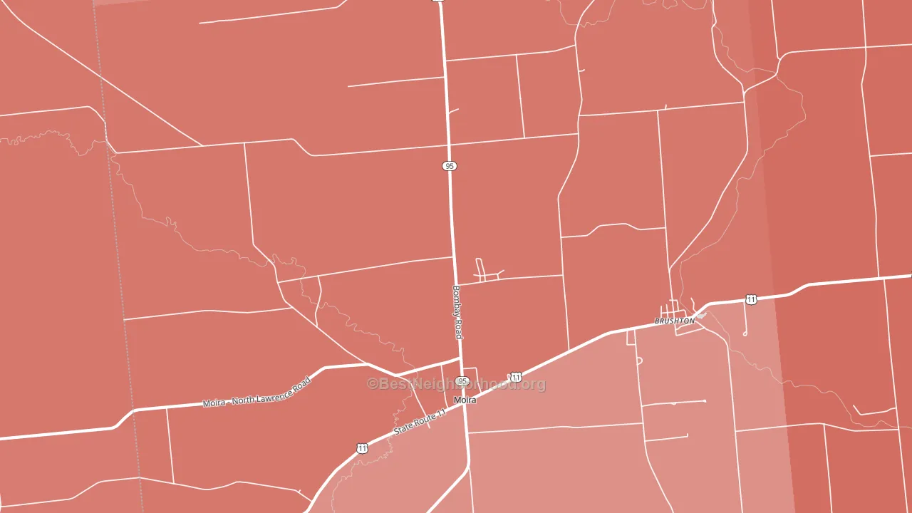 Moira, NY block-group political-lean map