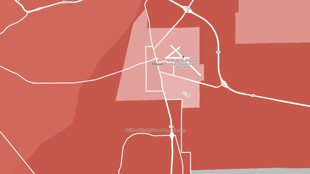 Mojave, CA block-group political-lean map
