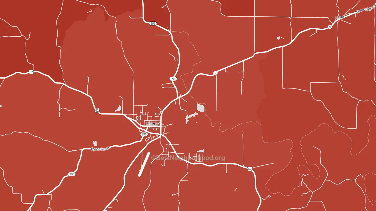Moko, AR block-group political-lean map