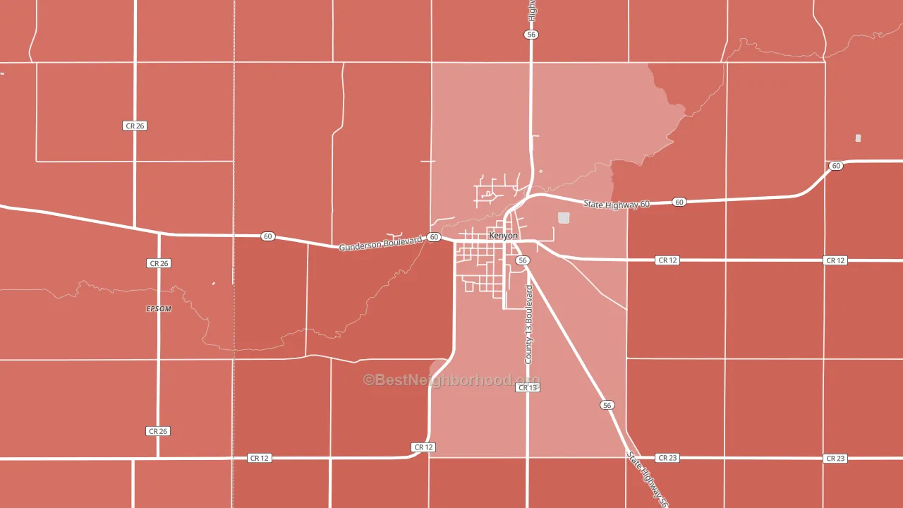 Moland, MN block-group political-lean map