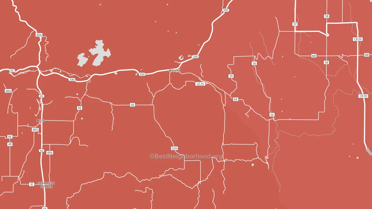 Molina, CO block-group political-lean map