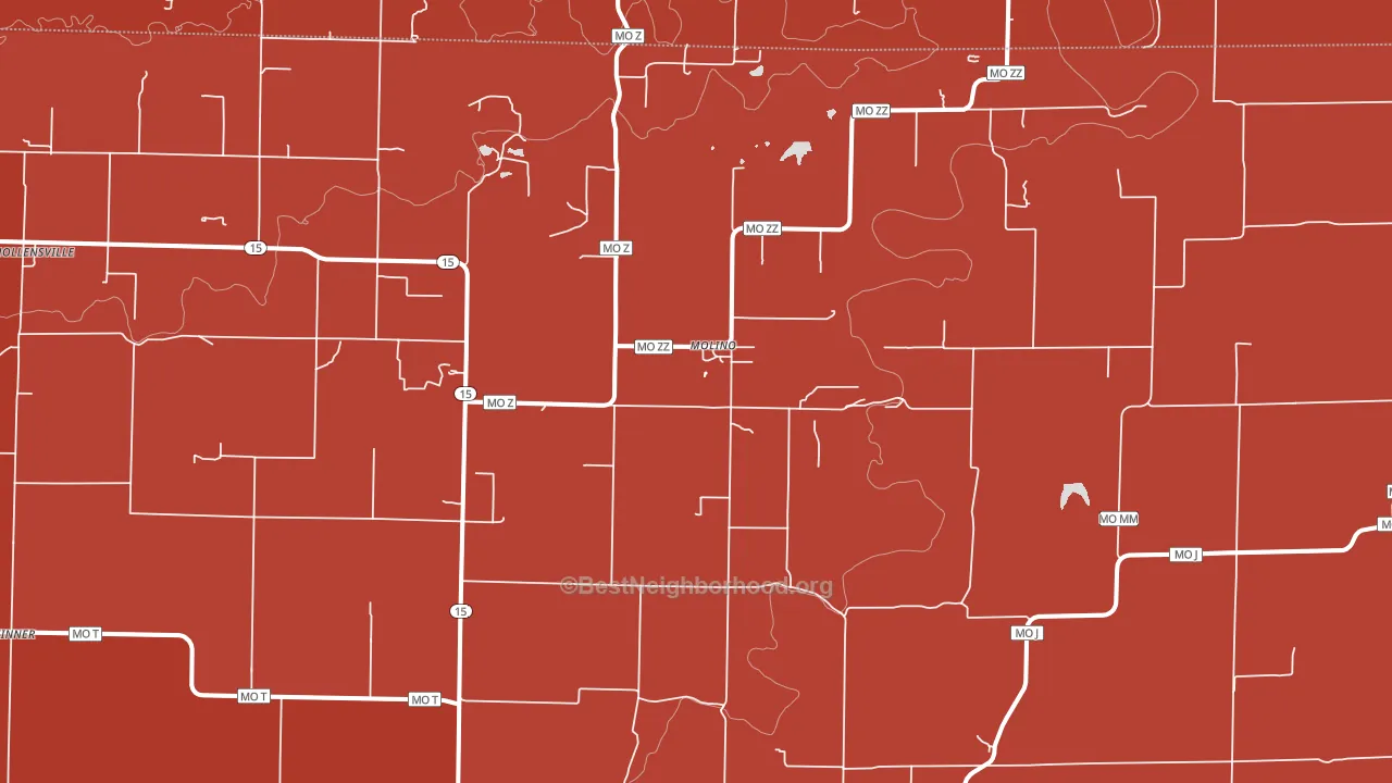 Molino, MO block-group political-lean map