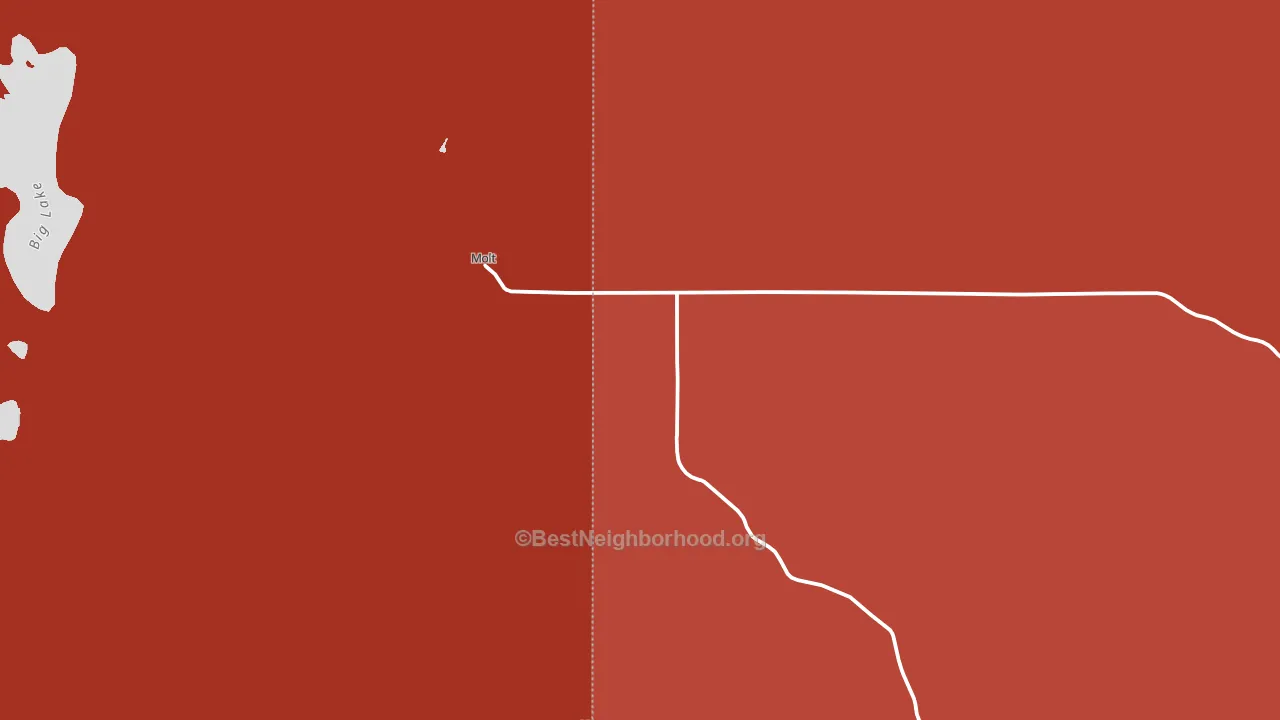 Molt, MT block-group political-lean map