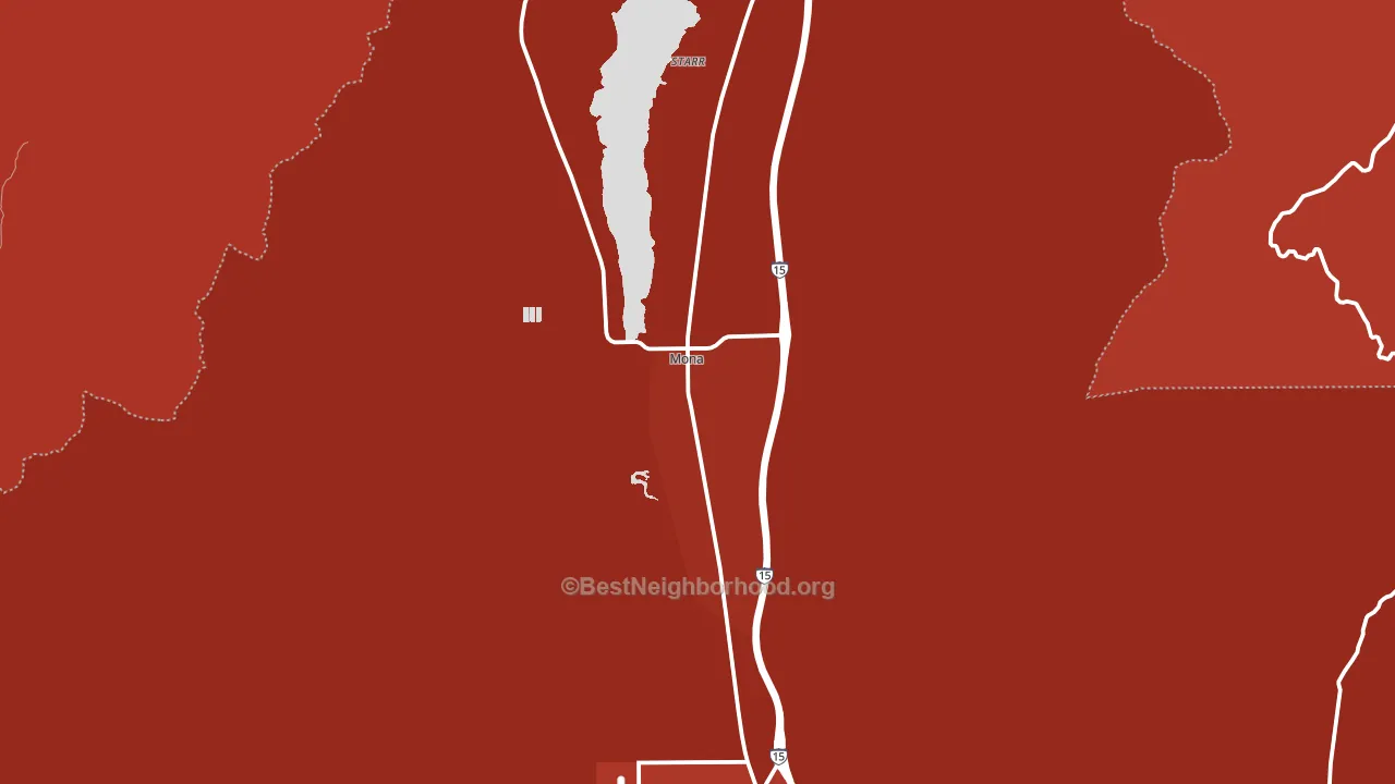 Mona, UT block-group political-lean map