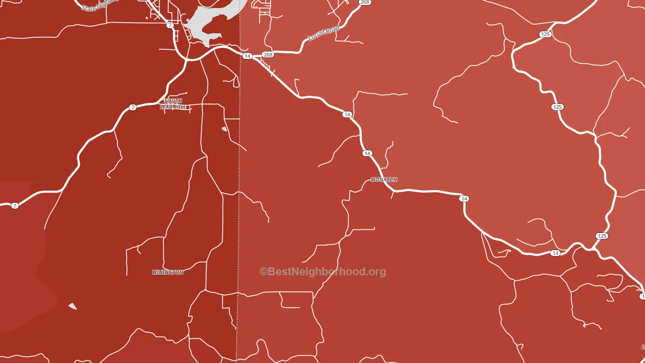 Monarch, AR block-group political-lean map
