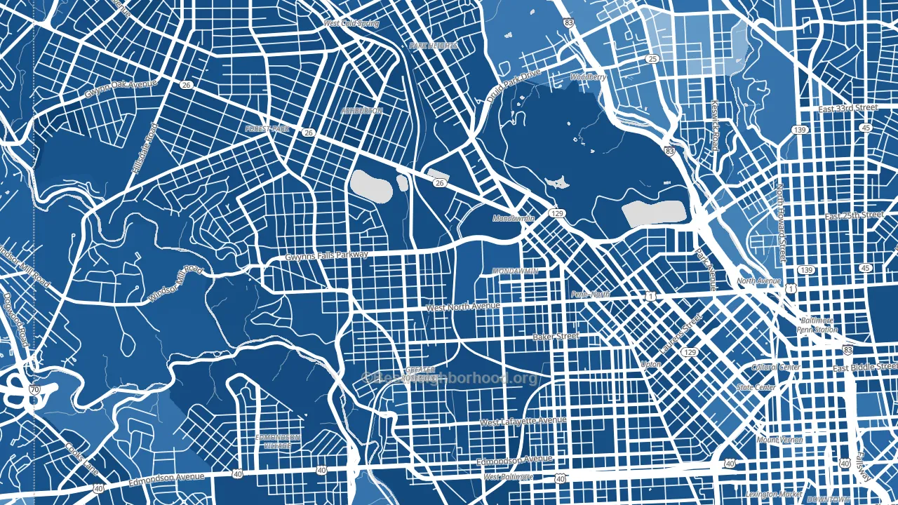 Mondawin-Walbrook, Baltimore, MD block-group political-lean map