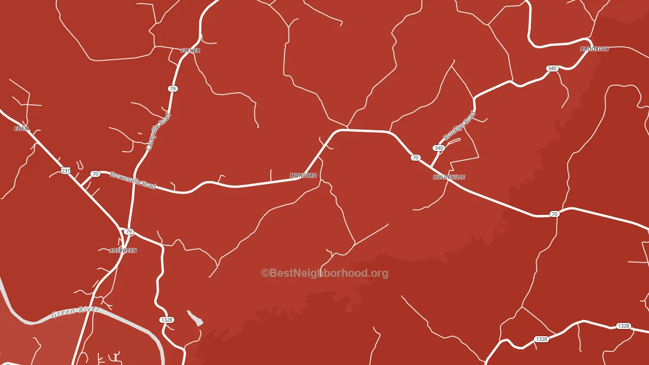 Monford, KY block-group political-lean map
