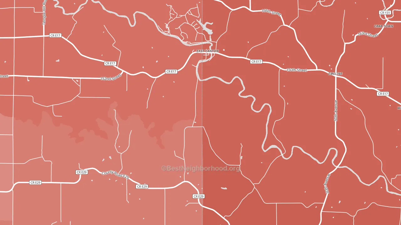 Monmouth, IA block-group political-lean map