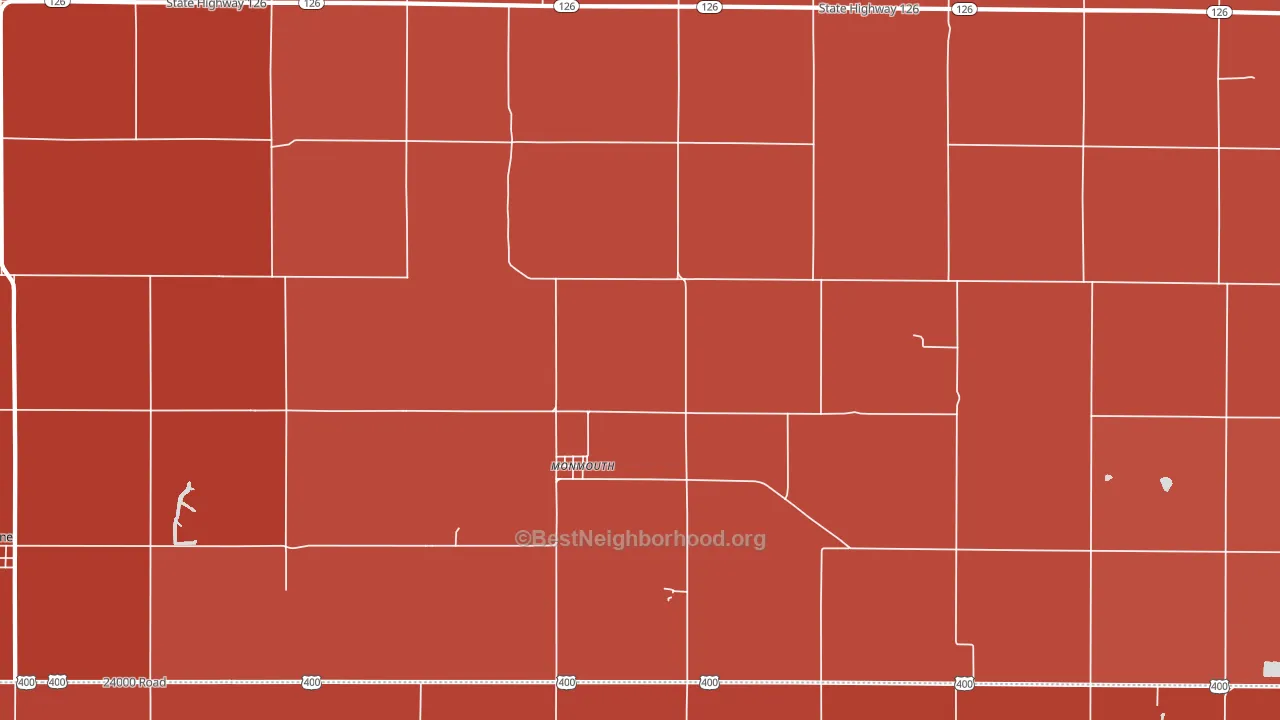 Monmouth, KS block-group political-lean map