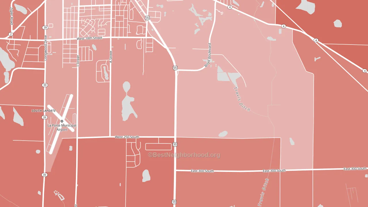 Monroe Manor, IN block-group political-lean map