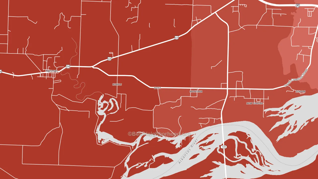 Montana, AR block-group political-lean map