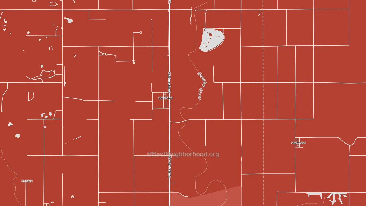 Montana, KS block-group political-lean map