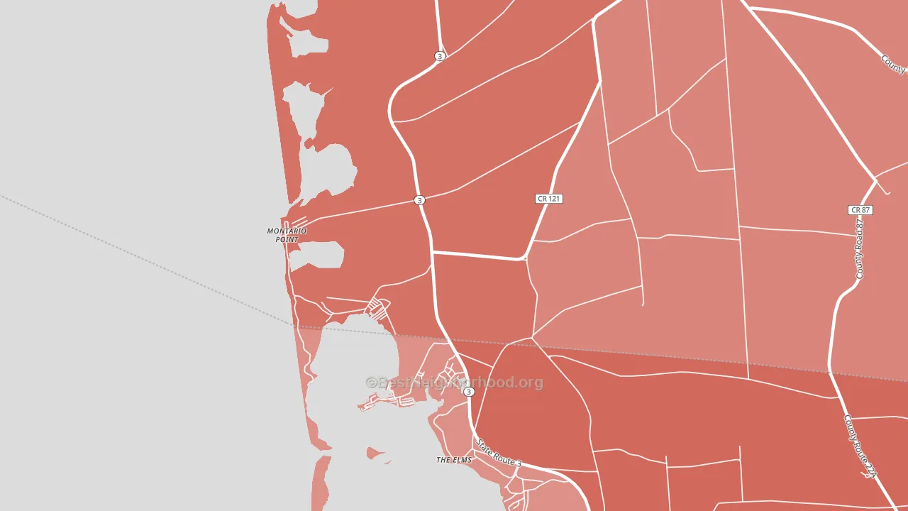 Montario Point, NY block-group political-lean map