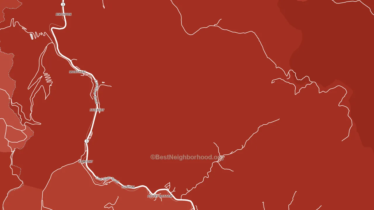 Montcoal, WV block-group political-lean map