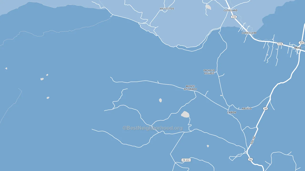 Monte Aplanado, NM block-group political-lean map