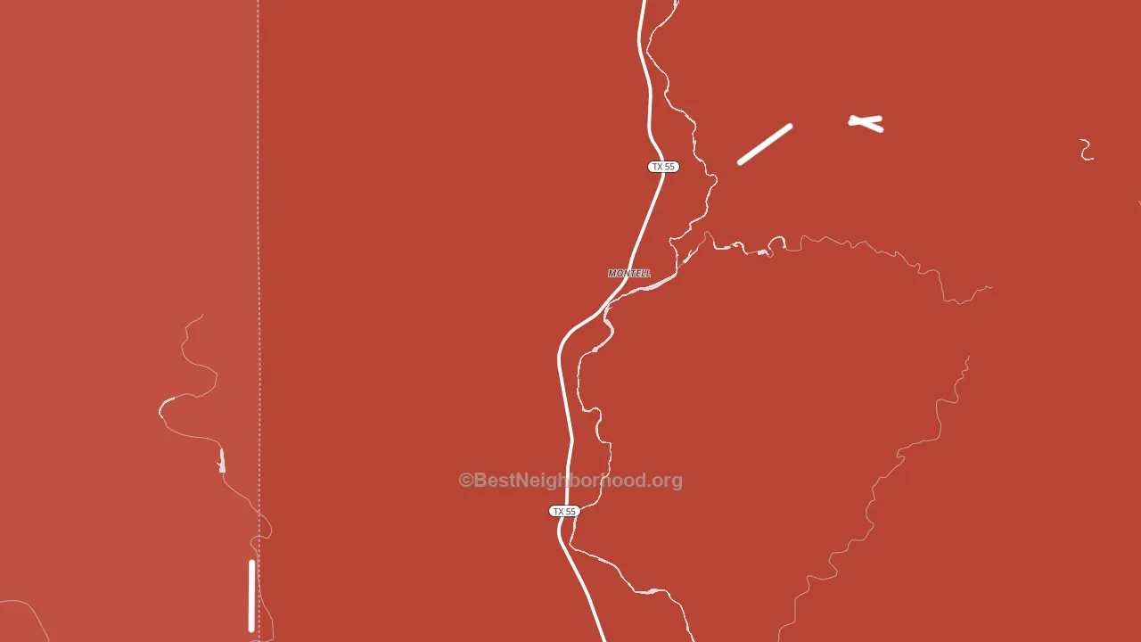 Montell, TX block-group political-lean map