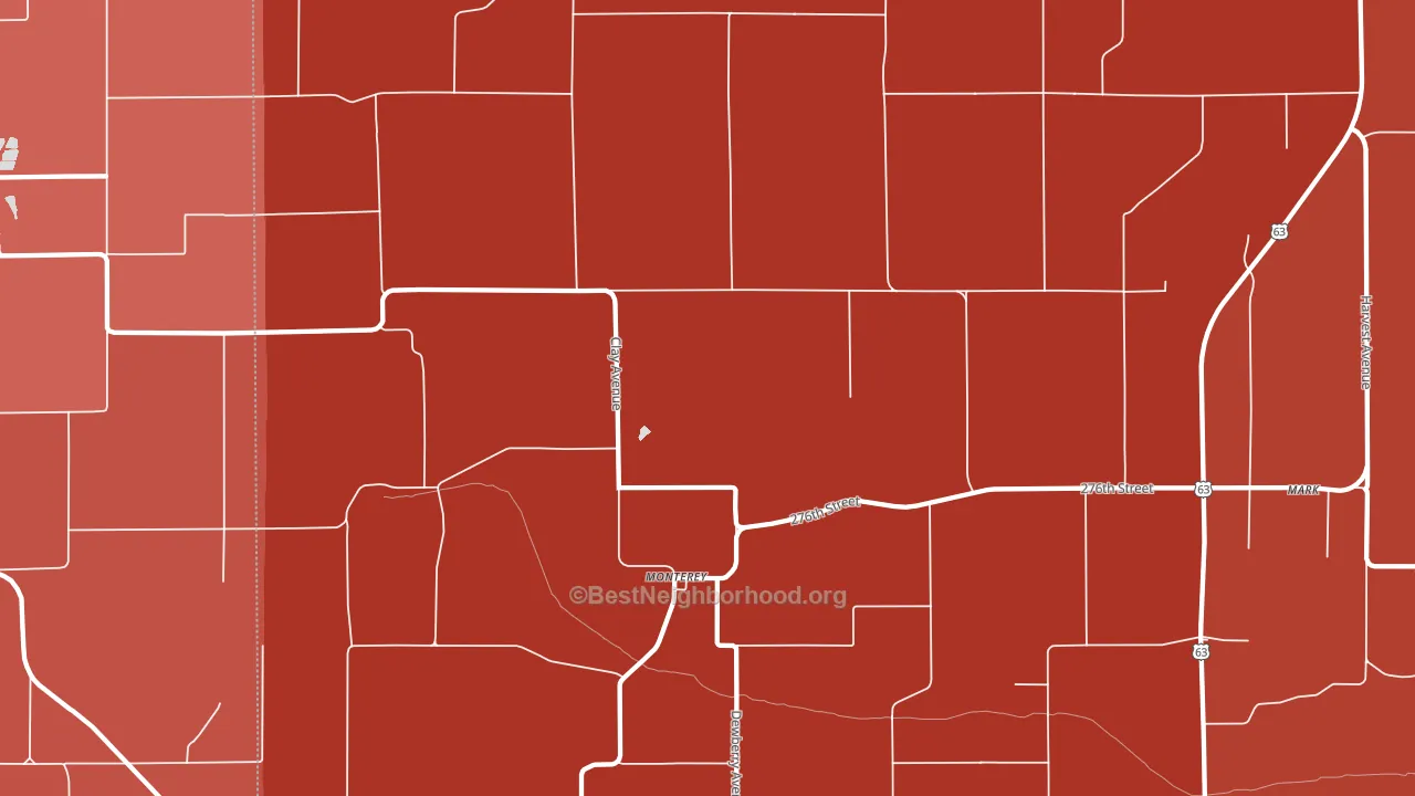 Monterey, IA block-group political-lean map