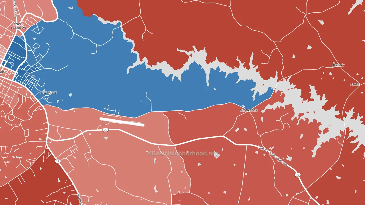 Montevideo, GA block-group political-lean map