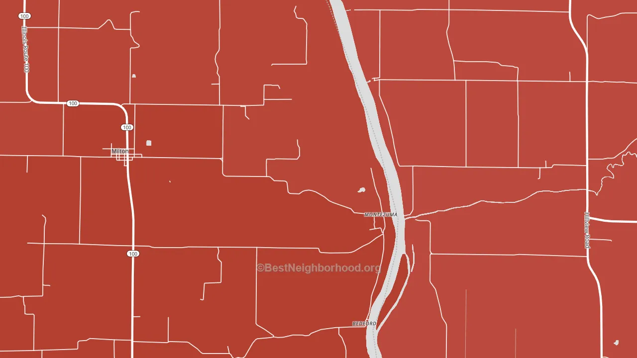 Montezuma, IL block-group political-lean map