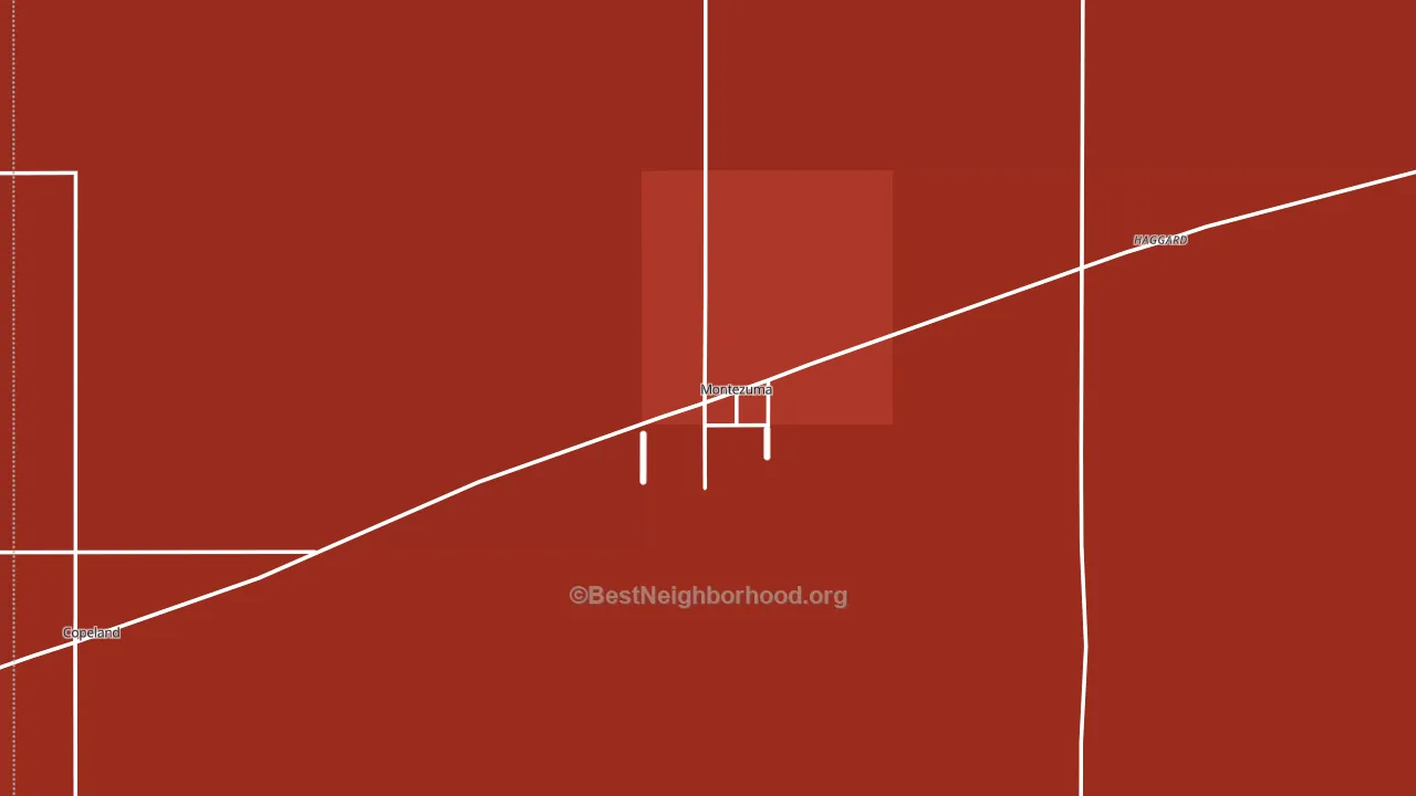 Montezuma, KS block-group political-lean map