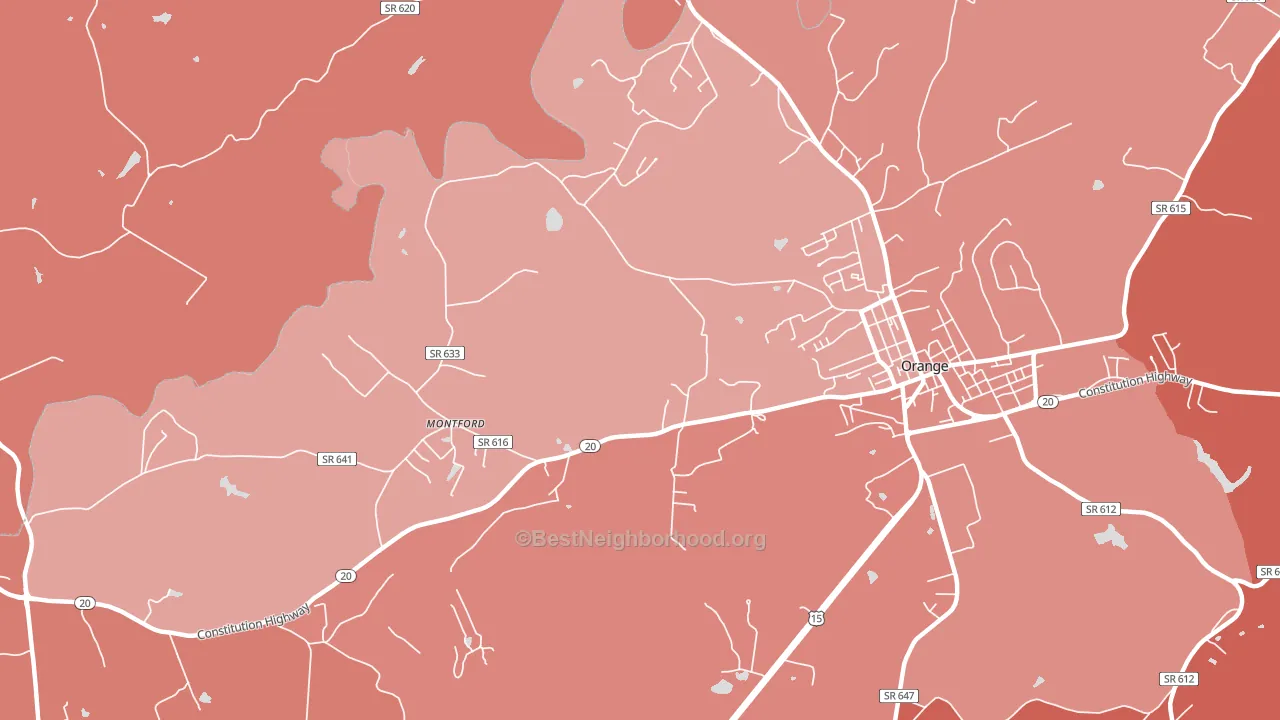 Montford, VA block-group political-lean map