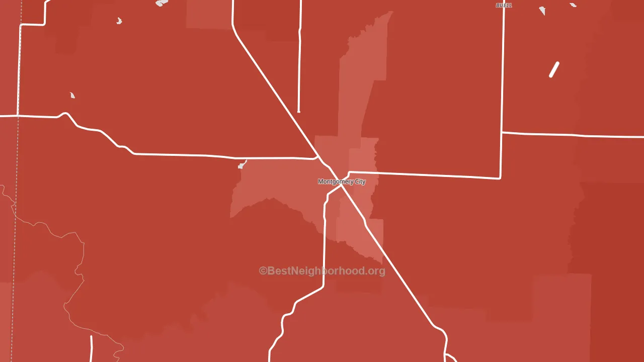 Montgomery City, MO block-group political-lean map