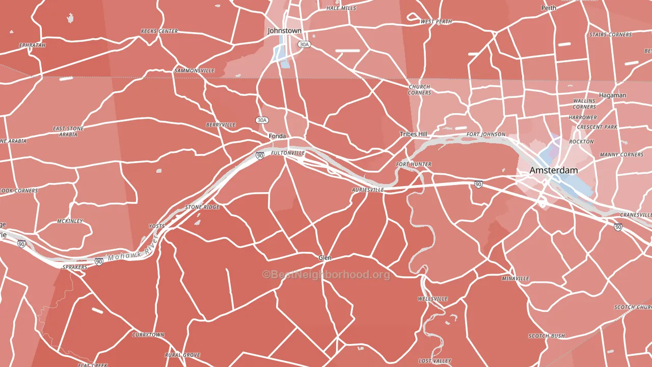 Montgomery County, NY block-group political-lean map