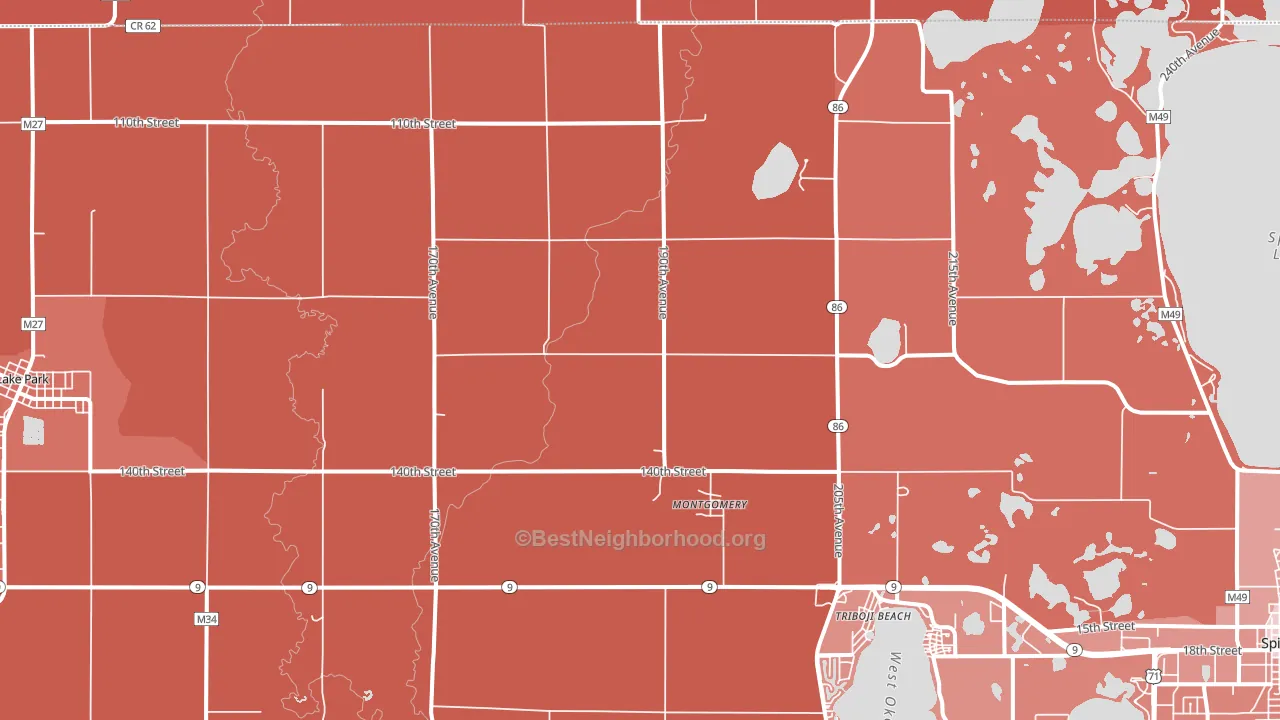 Montgomery, IA block-group political-lean map