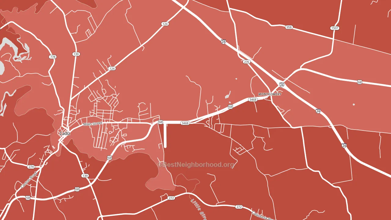 Montgomery, KY block-group political-lean map