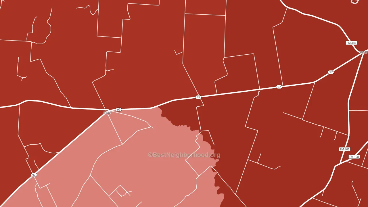 Monthalia, TX block-group political-lean map