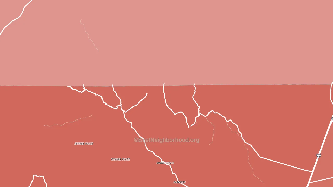 Monticello, NM block-group political-lean map