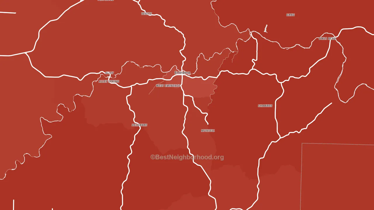 Montier, MO block-group political-lean map