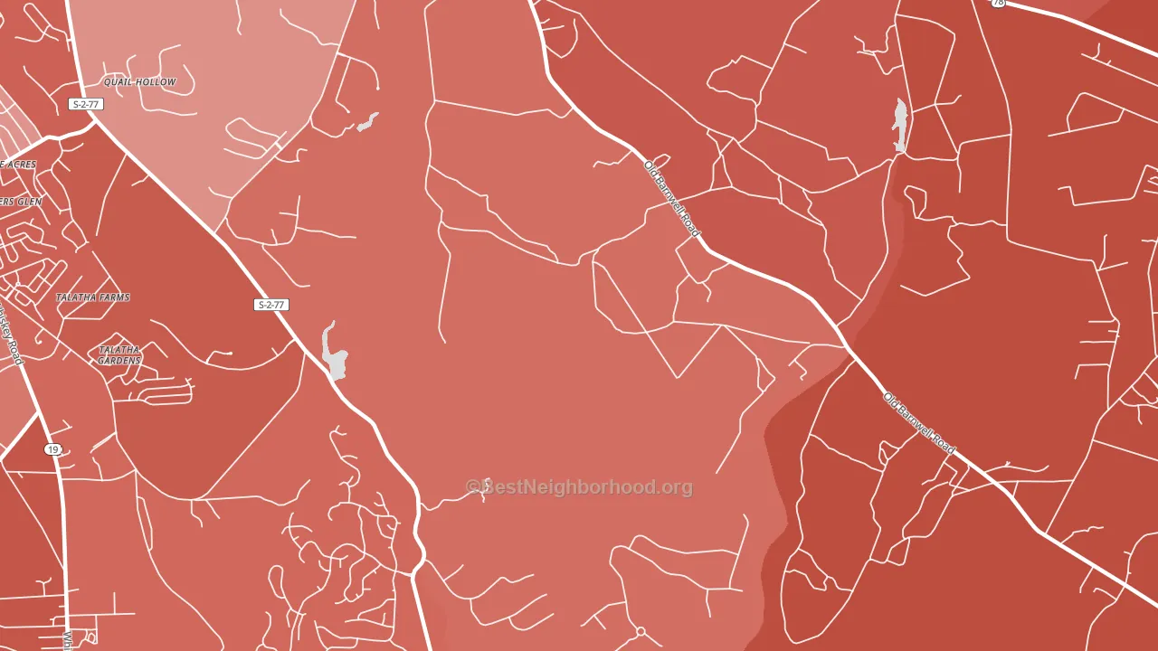 Montmorenci, SC block-group political-lean map