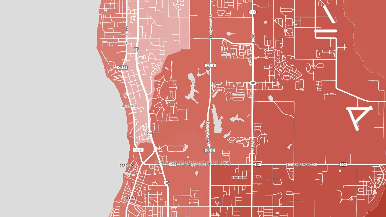 Montrose, AL block-group political-lean map
